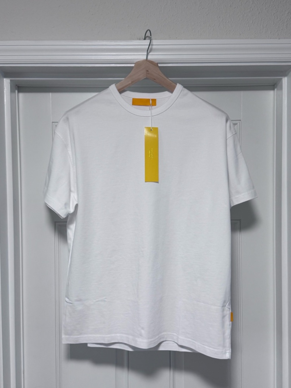 NWT Yellow Label Co. 1992 Classique Tee White Medium Boxy Luxury Streetwear